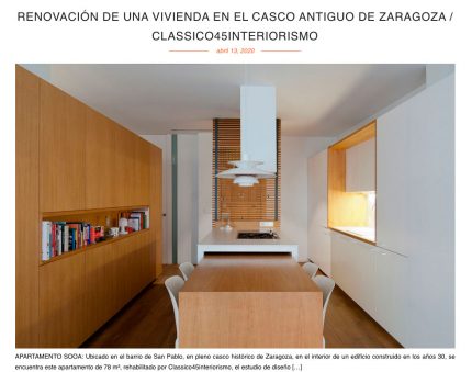 Blog interiorismo - vivienda SOOA, nuevo proyecto de classico45, en Interiores Minimalistas